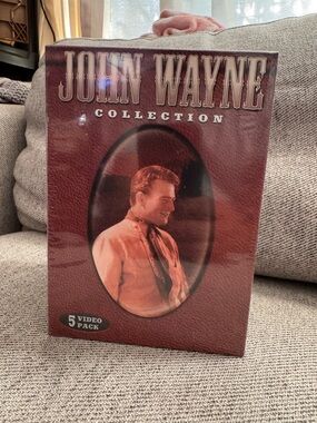 Source Unknown John Wayne Collection Maroon and Sepia 5-VHS Pack